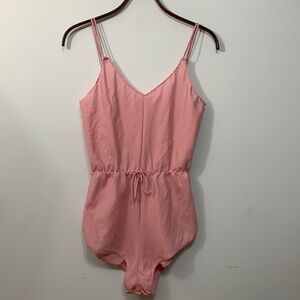 Formfit | Vintage Teddy Surplice Cami Wedding Lingerie Romper Dusty Rose Pink